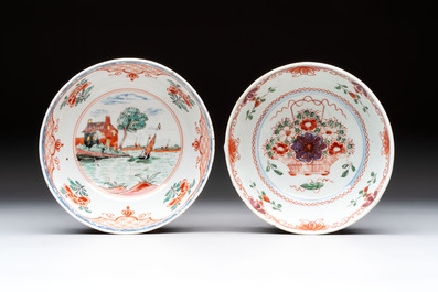 Six varied Chinese European-decorated wares, Kangxi/Qianlong