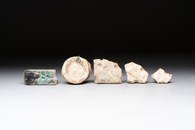 A study collection of ten Islamic pottery fragments, 12th C. and later