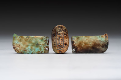 An Egyptian turquoise-glazed composition winged scarab, Ptolemaic, 4/1st C. B.C.