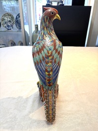 * A pair of famille rose-style models of pheasants, Samson, Paris, 19th C.