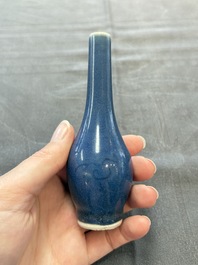 A pair of Chinese blue-glazed 'Hatcher Cargo' shipwreck bottle vases with incised dragons, Transitional period