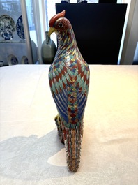 * A pair of famille rose-style models of pheasants, Samson, Paris, 19th C.