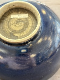 A pair of Chinese blue-glazed 'Hatcher Cargo' shipwreck bowls with incised dragons, Transitional period