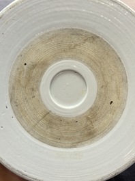 A fine Chinese blue and white 'fishermen and poem' bitong, Shang 賞 seal mark, Kangxi