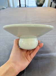 A Chinese qingbai spittoon with incised floral design, Song/Yuan