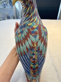 * A pair of famille rose-style models of pheasants, Samson, Paris, 19th C.