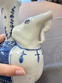 A Chinese blue and white 'elephant' kendi, Wanli