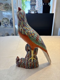 * A pair of famille rose-style models of pheasants, Samson, Paris, 19th C.