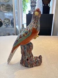 * A pair of famille rose-style models of pheasants, Samson, Paris, 19th C.