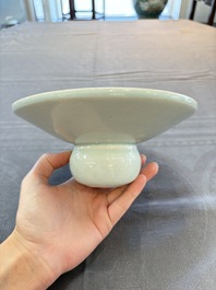 A Chinese qingbai spittoon with incised floral design, Song/Yuan