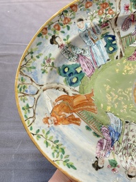 A Chinese Canton famille rose oval armorial dish with the arms of Caulfield for the English market, Daoguang, ca. 1825
