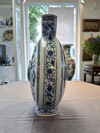 An extremely rare Chinese blue and white 'Bajixiang' moonflask, Yongzheng mark and of the period