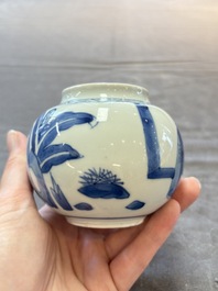 Two Chinese blue and white 'Long Eliza' jarlets, Kangxi