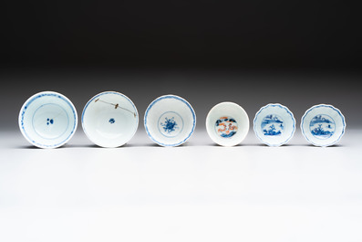 22 Chinese blue, white and famille rose wares, Kangxi and Qianlong