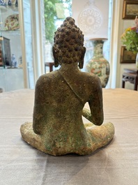 A rare Thai bronze Buddha Shakyamuni, Mon-Dvaravati period, 8/9th C.