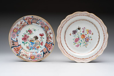22 Chinese blue, white and famille rose wares, Kangxi and Qianlong