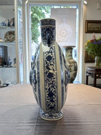 An extremely rare Chinese blue and white 'Bajixiang' moonflask, Yongzheng mark and of the period