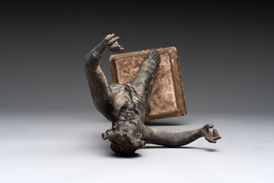 A bronze 'Grand Tour' figure of 'The Dancing Faun of Pompeii', Italy, 19th C.