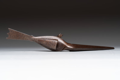 An Indo-Persian steel bird-form pair of scissors, 18/19th C.