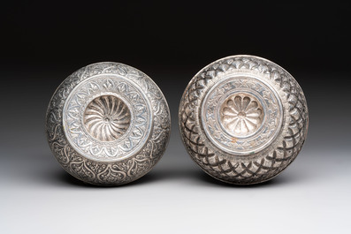 Two Ottoman silver repouss&eacute; hammam bowls, Turkey, 19th C.