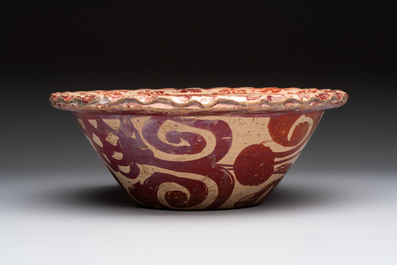 A Hispano-Moresque lustreware bowl, Spain, 17th C.