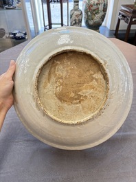 A Chinese Swatow wucai 'dragon and phoenix' dish, Ming