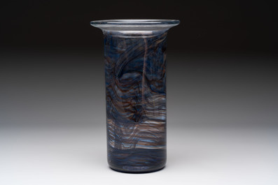 Willem Heesen (The Netherlands, 1925-2007): Two glass vases, signed and numbered, De Oude Horn, 1978