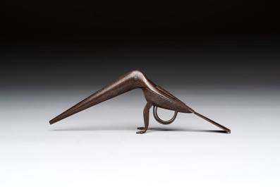 An Indo-Persian steel bird-form pair of scissors, 18/19th C.