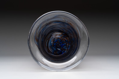 Willem Heesen (The Netherlands, 1925-2007): Two glass vases, signed and numbered, De Oude Horn, 1978