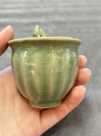 A Chinese Longquan celadon 'Trick Cup', Ming or later