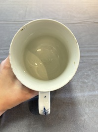 A Chinese famille rose mug with figural design, Qianlong