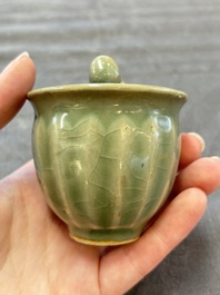 A Chinese Longquan celadon 'Trick Cup', Ming or later