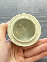 A Chinese famille rose 'mandarin subject' jug and cover, Qianlong