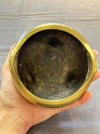 Two Chinese bronze censers, Xuande marks, 19th C.