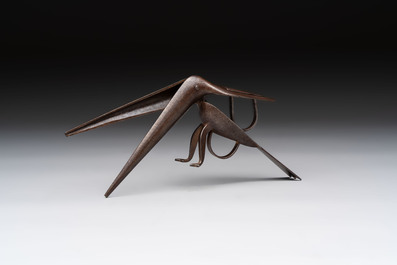 An Indo-Persian steel bird-form pair of scissors, 18/19th C.