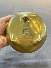 Two Chinese bronze censers, Xuande marks, 19th C.