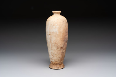 A Chinese Cizhou cream-glazed high-shouldered vase, Song/Jin