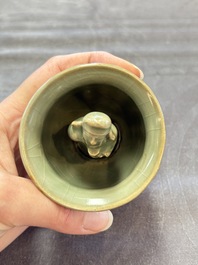 A Chinese Longquan celadon 'Trick Cup', Ming or later
