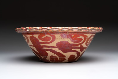 A Hispano-Moresque lustreware bowl, Spain, 17th C.