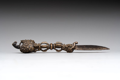 Six various Tibetan ritual objects, 19/20th C.