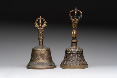 Six various Tibetan ritual objects, 19/20th C.