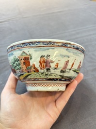 Six varied Chinese European-decorated wares, Kangxi/Qianlong