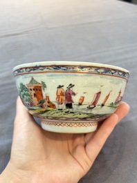 Six varied Chinese European-decorated wares, Kangxi/Qianlong