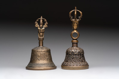 Six various Tibetan ritual objects, 19/20th C.