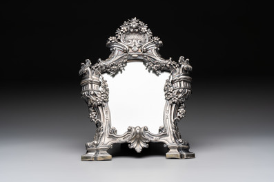 A baroque Frankfurt silver dressing mirror, Germany, 18th C.