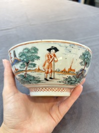 Six varied Chinese European-decorated wares, Kangxi/Qianlong