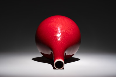 A Chinese sang-de-boeuf bottle vase, 19th C.