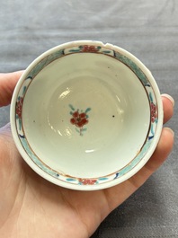 13 Chinese famille rose cups and 15 saucers, Yongzheng/Qianlong