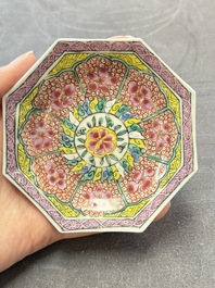 13 Chinese famille rose cups and 15 saucers, Yongzheng/Qianlong