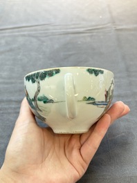 Three Chinese famille rose covered teapots and a warming bowl, Tongzhi, Guangxu and L&uuml; Zhi Xiang Zhi 呂芷薌製 marks, 19th C.